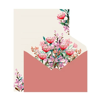 Винтажные Свадебные конверты с цветочным рисунком из бумаги для писем, пригласительный билет Kawaii, сумка для блокнотной бумаги с сопроводительным письмом, Корейские Канцелярские принадлежности