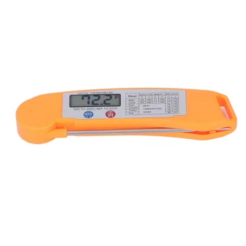 Умный термометр Пищевой термометр из нержавеющей стали ABS 304 с прямым считыванием показаний Складной Удобный для хранения мяса на кухне