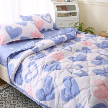 Летнее охлаждающее тонкое одеяло, легкое, приятное для кожи одеяло, одеяло для двуспальной кровати королевского размера, покрывало для дома в общежитии