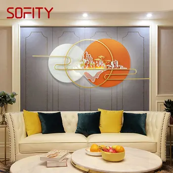 Современный настенный светильник RONIN LED Creative Luxury Orange Landscape Decor Бра для домашней гостиной