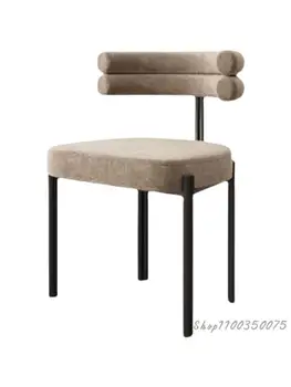 Итальянский минималистский обеденный стул, Дизайнерская модель туалетного столика для комнаты, стул со спинкой, Современный минималистский Домашний Ресторанный светильник