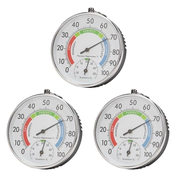 3-КРАТНЫЙ Аналоговый индикатор температуры и влажности, Внутренний и наружный термометр-гигрометр L15