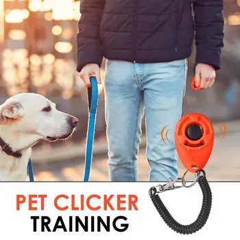 Кликер для собак, кликер для дрессировки собак С ремешком на запястье, Регулируемый браслет, Звуковая цепочка для ключей, зоотовары для обучения поведению.