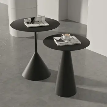 Комбинированный чайный столик из железа, диван в гостиной, приставной столик, креативный круглый стол, тумбочки для спальни, столы для хранения мебели в скандинавском стиле
